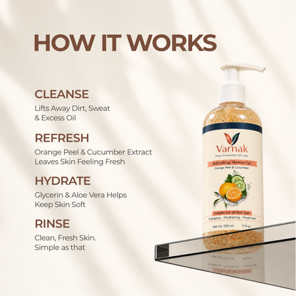 Varnak Orange & Cucumber Shower Gel